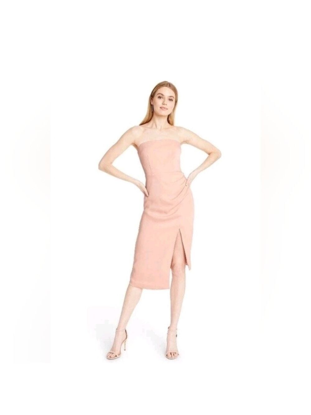 Cushnie Strapless Blush Pink Dress Size 10